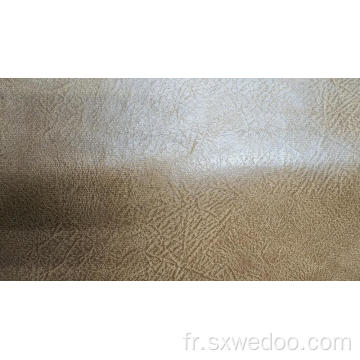 Tissu à l&#39;aspect en cuir bronzer 100% en polyester